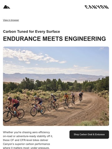 Email Inspiration from Canyon Bicycles USA Thumbnail Preview