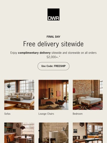 Email Inspiration from Design Within Reach Thumbnail Preview