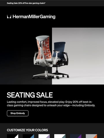 Email Inspiration from Herman Miller Gaming Thumbnail Preview