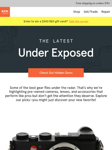 Email Inspiration from KEH Camera Thumbnail Preview