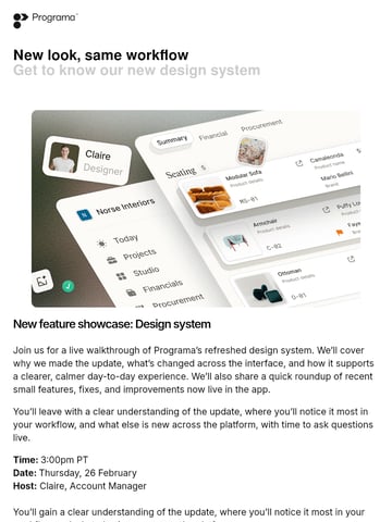 Email Inspiration from Programa Thumbnail Preview