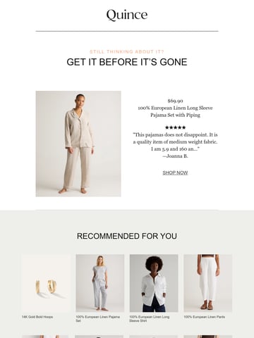 Email Inspiration from Quince Thumbnail Preview