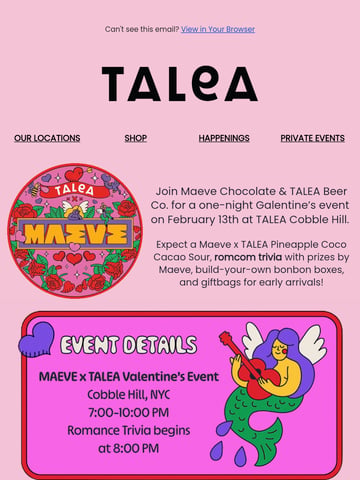 Email Inspiration from Talea Beer Co. Thumbnail Preview