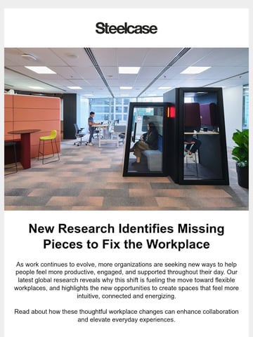 Email Inspiration from Work Better by Steelcase Thumbnail Preview