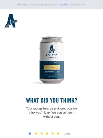 Athletic Brewing Company Email Design Thumbnail Preview