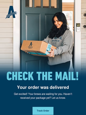Athletic Brewing Delivery Notification Email Design Thumbnail Preview