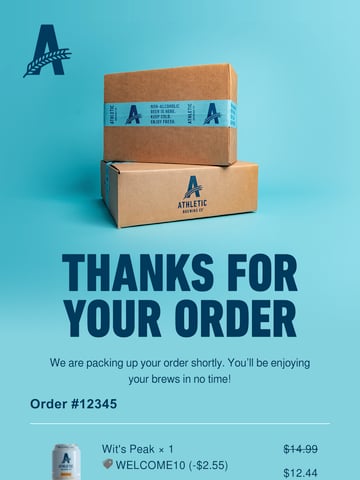 Athletic Brewing Order Confirmation Thumbnail Preview