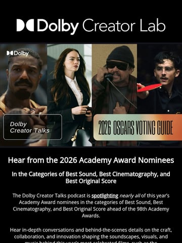 Email Inspiration from Dolby Thumbnail Preview
