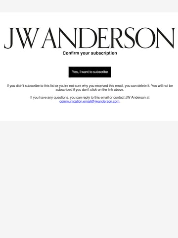 Email Inspiration from JW Anderson Thumbnail Preview