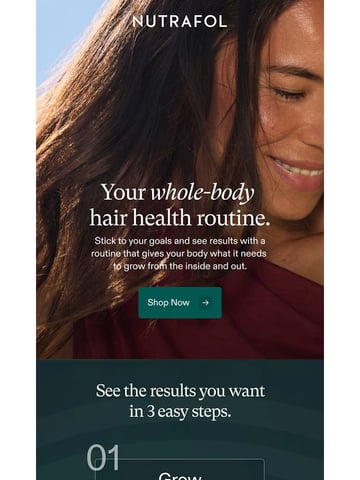 Email Inspiration from Nutrafol Thumbnail Preview