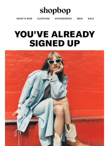 Email Inspiration from Shopbop Thumbnail Preview
