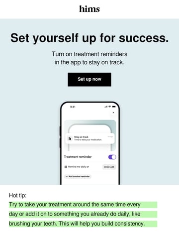 Hims Post-Purchase Email Thumbnail Preview