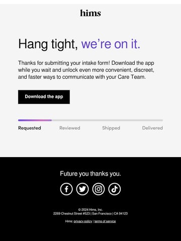 Hims Transactional Email Design Thumbnail Preview