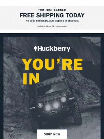 Huckberry Email Design Thumbnail Preview
