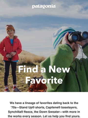 Patagonia Welcome Email Thumbnail Preview