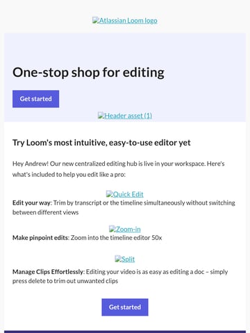 The Loom Team Email Design Thumbnail Preview