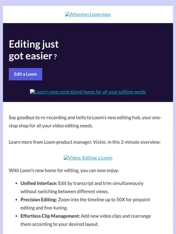The Loom Team Email Design Thumbnail Preview