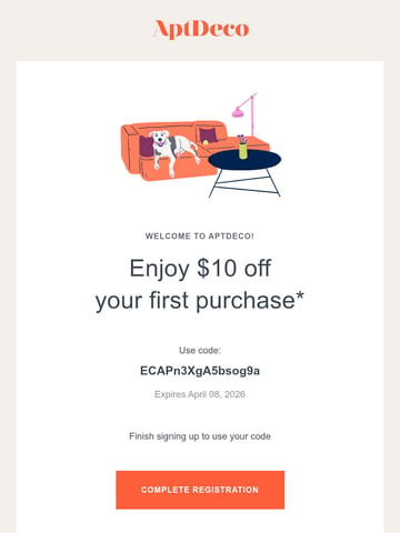 Email Inspiration from AptDeco Thumbnail Preview