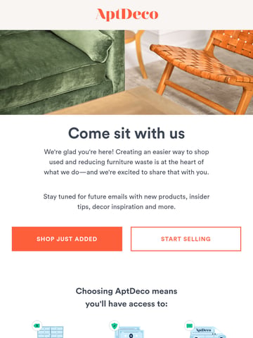 Email Inspiration from AptDeco Thumbnail Preview