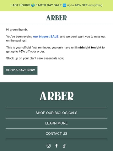Email Inspiration from Arber Thumbnail Preview