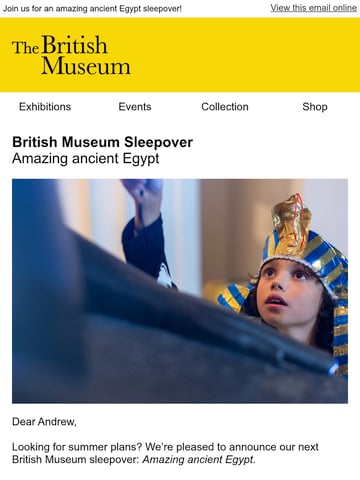 Email Inspiration from British Museum Friends Thumbnail Preview