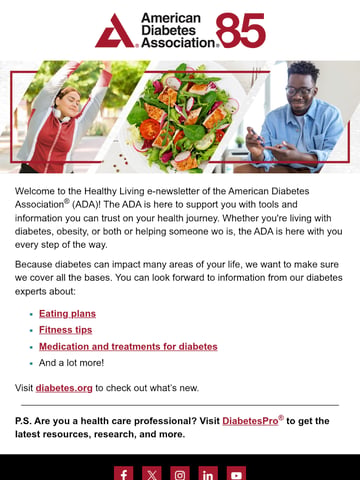 Email Inspiration from American Diabetes Association Thumbnail Preview