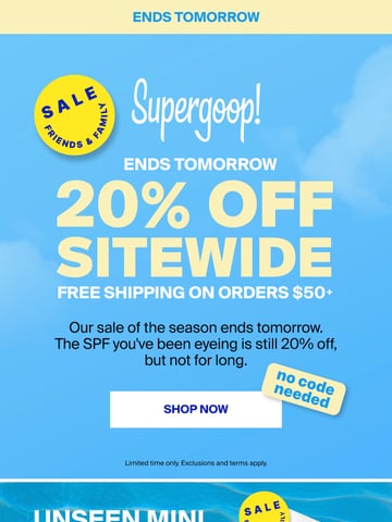 Email Inspiration from Supergoop! Thumbnail Preview