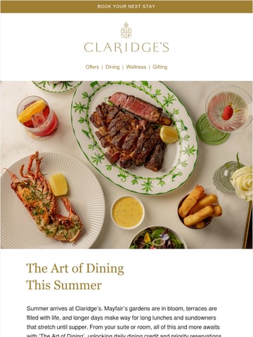 Email Inspiration from Claridge’s Thumbnail Preview