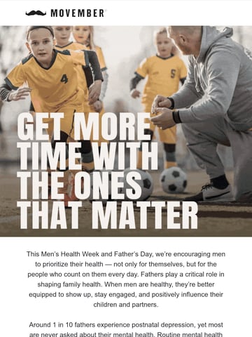 Email Inspiration from Movember Thumbnail Preview