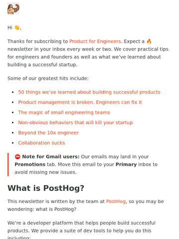 Email Inspiration from PostHog Thumbnail Preview
