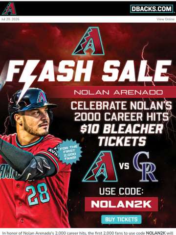 Email Inspiration from Arizona Diamondbacks Thumbnail Preview
