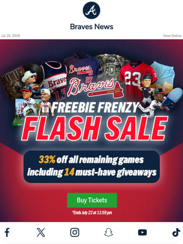 Email Inspiration from Atlanta Braves Thumbnail Preview
