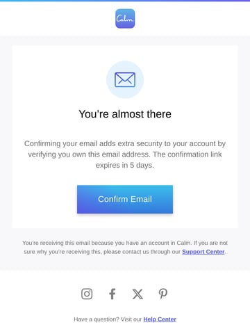 Email Inspiration from Calm Thumbnail Preview