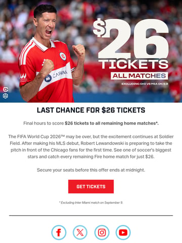 Email Inspiration from Chicago Fire FC Thumbnail Preview
