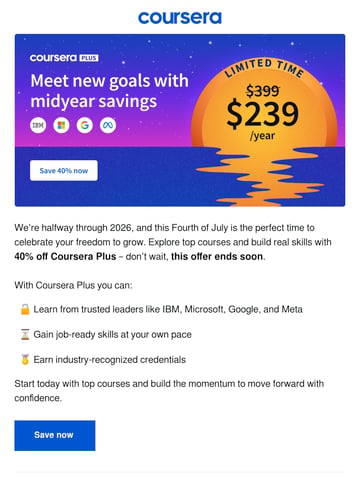 Email Inspiration from Coursera Thumbnail Preview