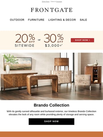 Email Inspiration from Frontgate Thumbnail Preview