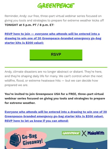 Email Inspiration from Greenpeace USA Thumbnail Preview