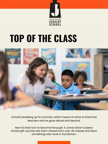 Email Inspiration from Jamie Oliver Cookery School Thumbnail Preview