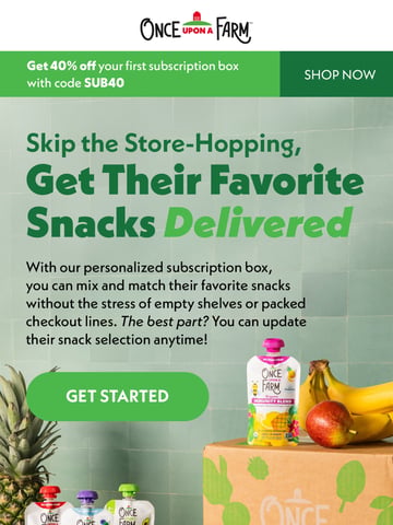 Email Inspiration from Once Upon a Farm Thumbnail Preview