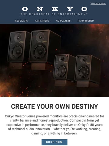 Email Inspiration from Onkyo USA Thumbnail Preview