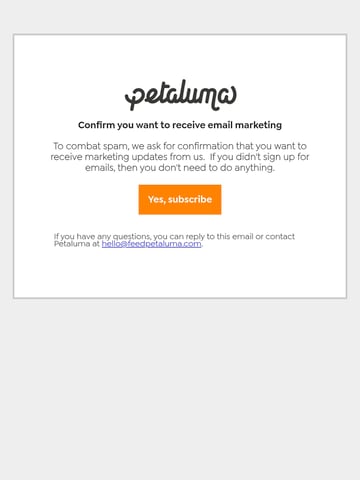 Email Inspiration from Petaluma Thumbnail Preview