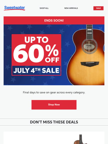 Email Inspiration from Sweetwater Thumbnail Preview