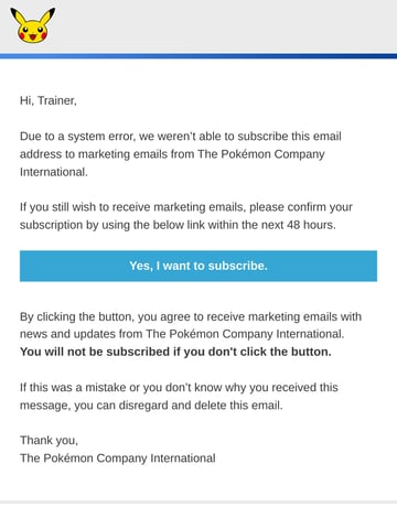 Email Inspiration from The Pokémon Company International Thumbnail Preview