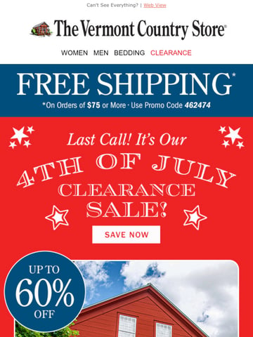 Email Inspiration from The Vermont Country Store Thumbnail Preview