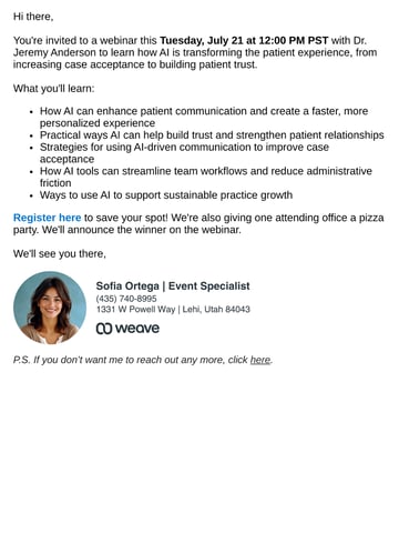 Email Inspiration from Weave Thumbnail Preview