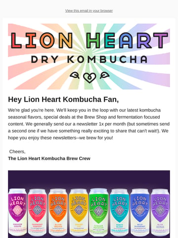 Email Inspiration from Lion Heart Kombucha Thumbnail Preview