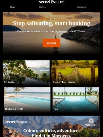 Email Inspiration from Secret Escapes Team Thumbnail Preview