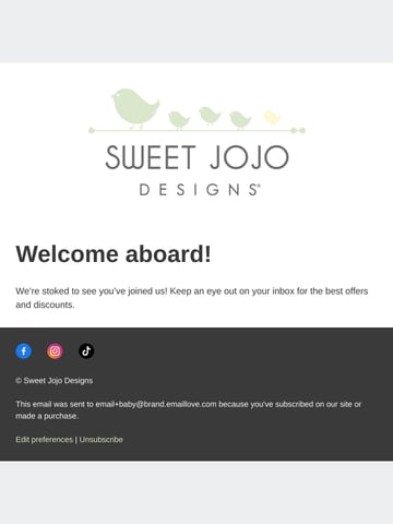 Email Inspiration from Sweet Jojo Designs Thumbnail Preview