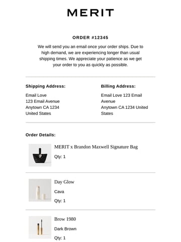 Email Inspiration from MERIT Beauty Thumbnail Preview