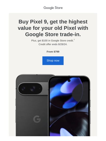 Google Store Email Design Thumbnail Preview